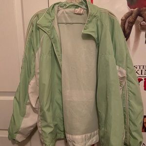 green windbreaker